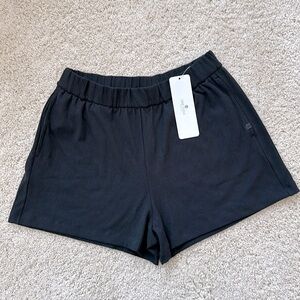 Women’s CRZ Yoga ribbed high rise sweat shorts, NWT
